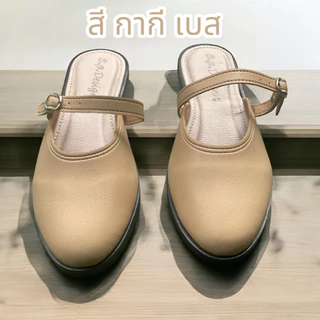 รุ่นเมรี่เจน เปิดส้น สูง1 นิ้ว 34-43handmade spdesign เครื่องหนังบ้านสายพิน saipin leather
