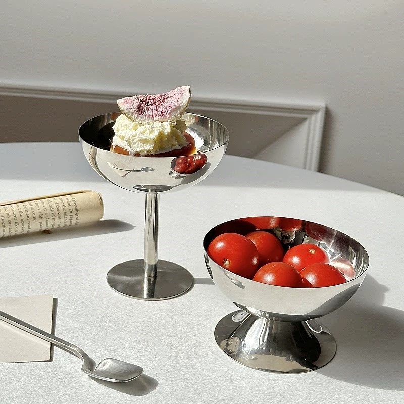 ถ้วยไอติมสแตนเลส200ml 10*10CM Stainless steel goblets