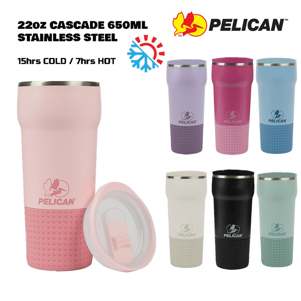 ‼️ของเเท้💯‼️ Pelican Casade 22oz 650ml เเก้วสแตนเลสพร้อมฝาปิดรักษาความร้อนและเย็น -  รับประกัน 1ปี