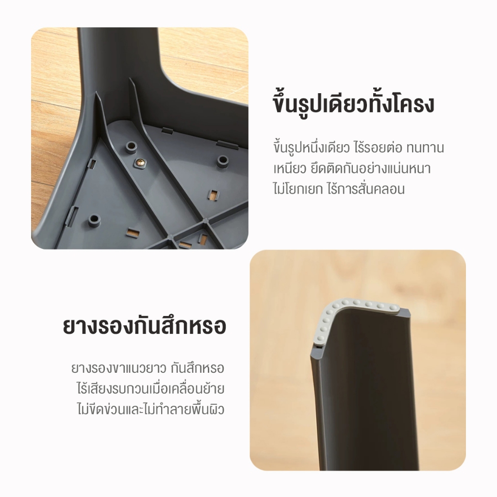 เก้าอี้ Plastic เบาะหนังนุ่ม รุ่น SY6 วัสดุพลาสติก คุณภาพดี ไม่ต้องประกอบ - รูปที่ 3