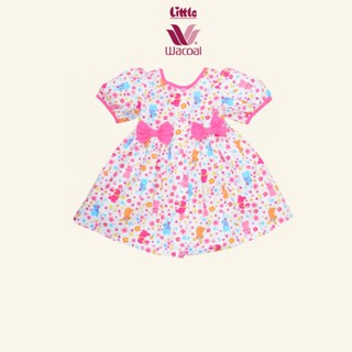 Little Wacoal ชุดกระโปรงพิมพ์ลาย กระดุมหน้าแต่งไขว้หลัง LB4B…