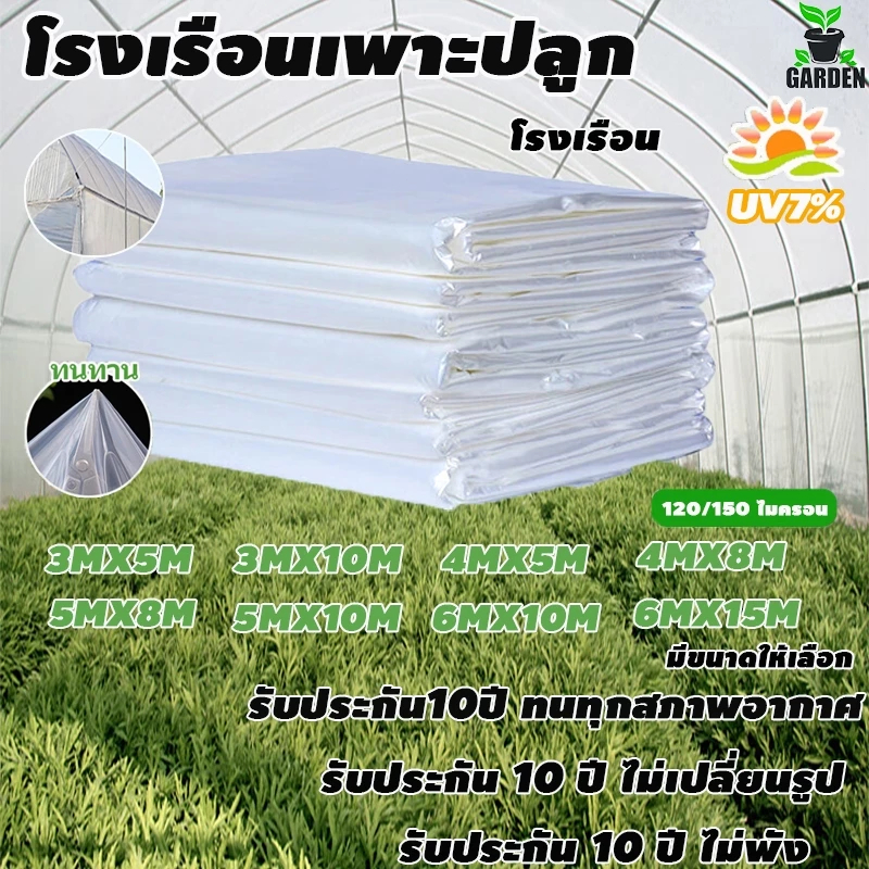 Daily Gold พลาสติกคลุมโรงเรือน พลาสติกใส คลุมหลังคากันสาด ฟิล์มPE ปูบ่อ Green Houseกันฝน ผลิตจากวัตถุดิบเกรด A ขนาด 120