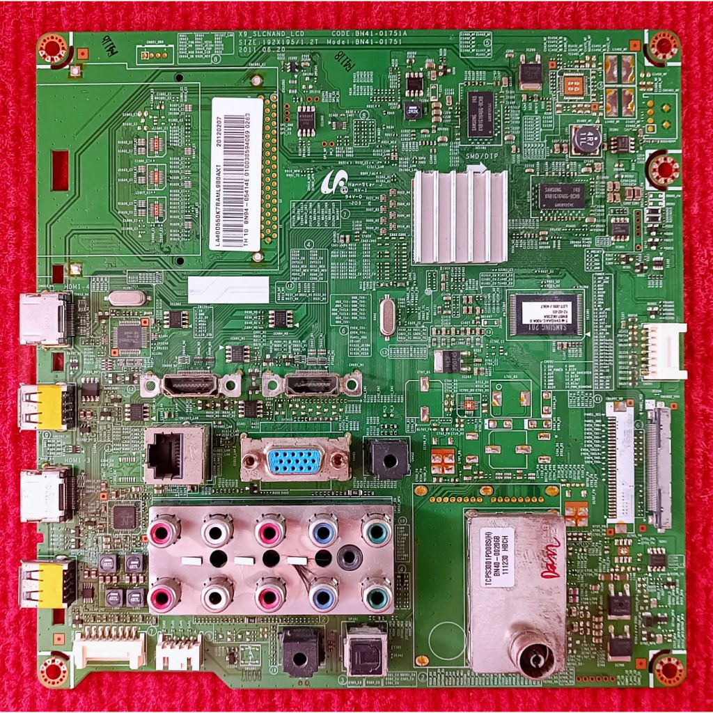 เมนบอร์ดทีวี SAMSUNG สำหรับรุ่น LA40D550K7R , LA46D550K7R พาสบอร์ด BN41-01751A