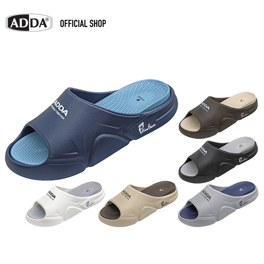 ADDA Pillow Foam รองเท้าแตะ รองเท้าลำลอง แบบสวม สำหรับผู้ชาย รุ่น 5PF06M1 (ไซส์ 7-10)
