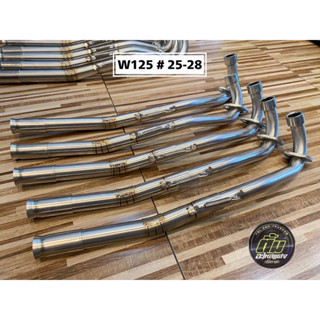 คอท่อ 4วาว์ล รุ่น W125S/R -W125iไฟเลี้ยวบังลม สแตนเลสแท้304