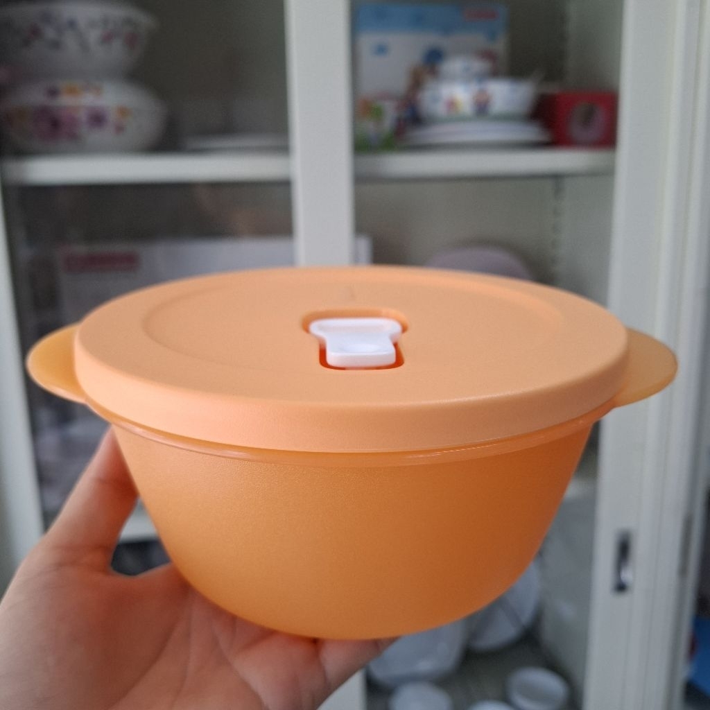 Tupperware ถ้วยคริสตัลเวฟ กล่องข้าวไมโครเวฟกลม ฝาปิดแน่น กันน้ำหกซึม - รูปที่ 4