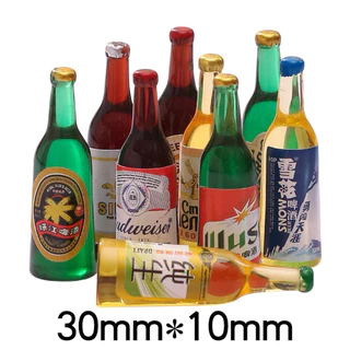 (จำนวน 50 ชิ้น) เรซิ่นขวดเครื่องดื่ม ขวดเหล้า จิ๋ว DIY คละแบบ อุปกรณ์ตกแต่งDIY