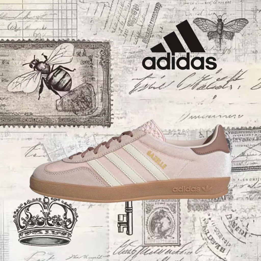 🎉（ของแท้ 100 %）adidas originals Samba OG JR0232 สีชมพู/สีน้ำตาล