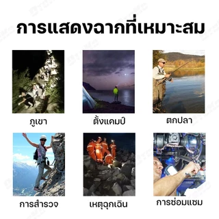 ไฟฉาย คาดหัว ไฟฉายคาดศีรษะ LED 200W 300W แสงขาว+แสงเหลือง ไฟพกพา สว่างมาก ทนทาน