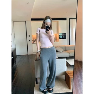 ✅️พร้อมส่ง *จาก🇹🇭 #9763 ✨️TAG: WG.WE 🇰🇷 กางเกงเอวยางยืด 2 Size มีกระเป๋าข้าง ผ้านุ่มใส่สบาย แมทง่าย สวยทุกสี