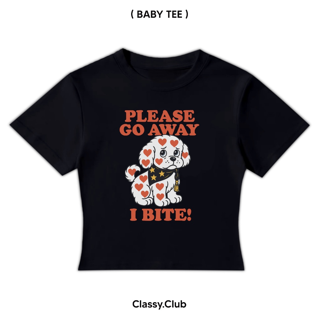 Classy.club – เสื้อยืด Oversized & Baby-tee : I bite ราคา ถูกที่สุด ดีลบีเคเค แกลเลอรีภาพที่ 6