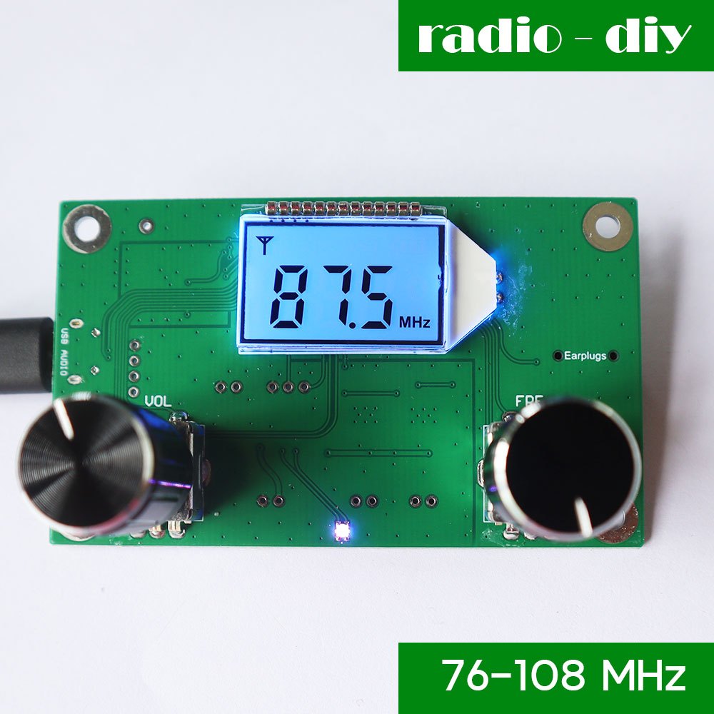 ชุดภาครับ FM 76-108 MHz มีขยายเสียง 3+3 วัตต์ ในตัว (ประกอบแล้ว)