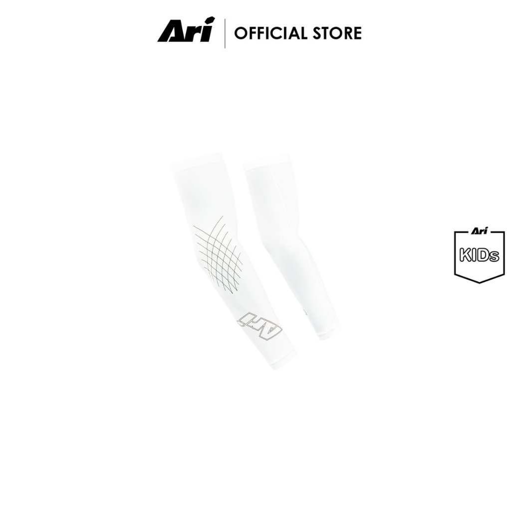 ARI COMPRESSION KIDS ARM SLEEVES - WHITE (AHW1426-02) ปลอกแขนเด็ก อาริ COMPRESSION สีขาว