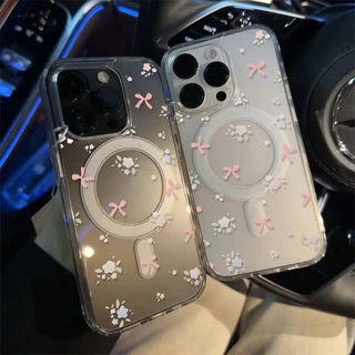 เคส For Samsung A57 A37 A16 5G A07 A17 A56 5G A55 5G A36 A06 5G A54 S25 S26 Ultra เคสแม่เหล็กใสรูใหญ่ Magnetic Case