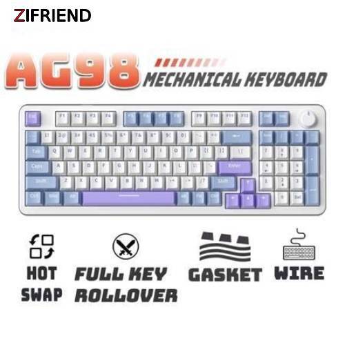 ZIFRIEND AG98 Gaming Keyboard Thai RGB Keyboard Hotswap Mechanical Keyboard