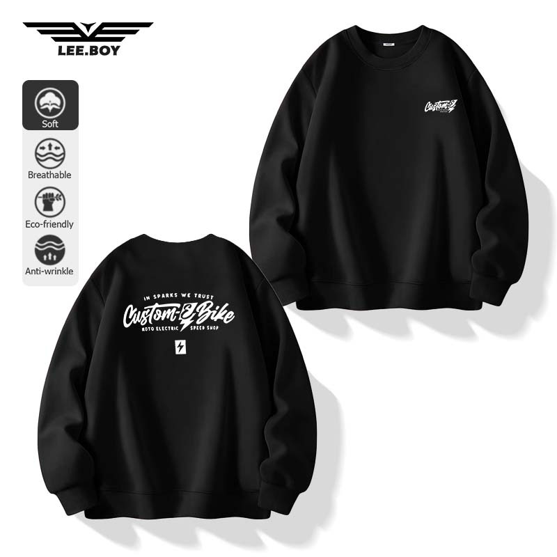 คอมกลม  เสื้อสเวตเตอร์ บุขนกันหนาว สไตล์อเมริกัน ทรงหลวมและเอนกประสงค์ ยับยากรีดง่าย พิมพ์ลาย 5สี พร้อมส่งจากกทม