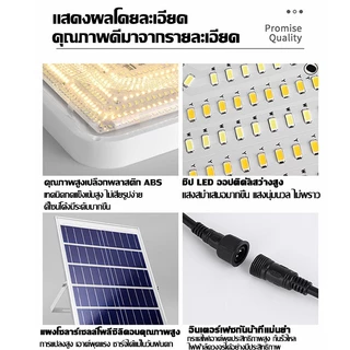 【รับประกัน 30ปี】โคมไฟเพดาน ไฟโซล่าเซลล์ 15000W สว่างอัตโนมัติเมื่อฟ้ามืด Solar Light LED ชาร์จไฟอัตโนมั