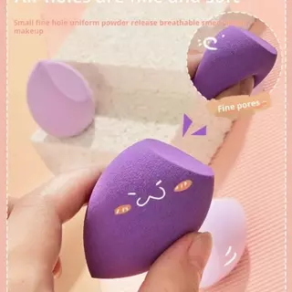 [ของแถม] มินิเซตฟองน้ำแต่งหน้า 2 ชิ้น พร้อมกล่องเก็บฟองน้ำป้องกันฝุ่น สีม่วง 1 ชุด สําหรับแต่งหน้า ใช้งานง่าย (SPS)