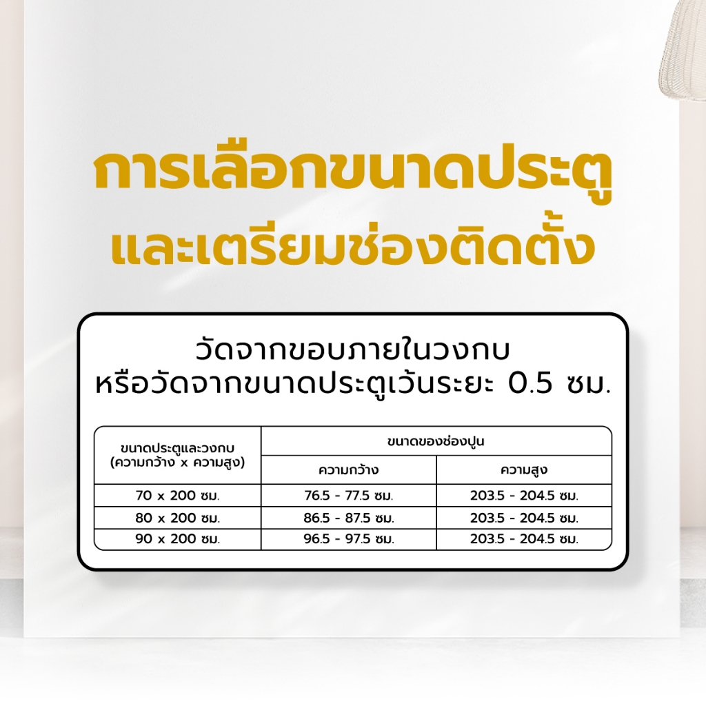 FINEXT ประตู PVC มอก. 70 X 200 ซม. รุ่น2 สีครีม (เจาะ) |BAN| ราคา ถูกที่สุด ดีลบีเคเค แกลเลอรีภาพที่ 4