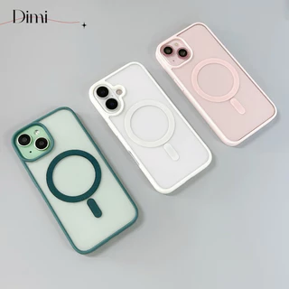 case 16Promax เคสอะคริลิคชาร์จได้ ขอบสี เปิดเลนส์กล้อง งานกล่องขาว สำหรับ for iPhone16 16Pro 16Promax i16 Pro max 16plus