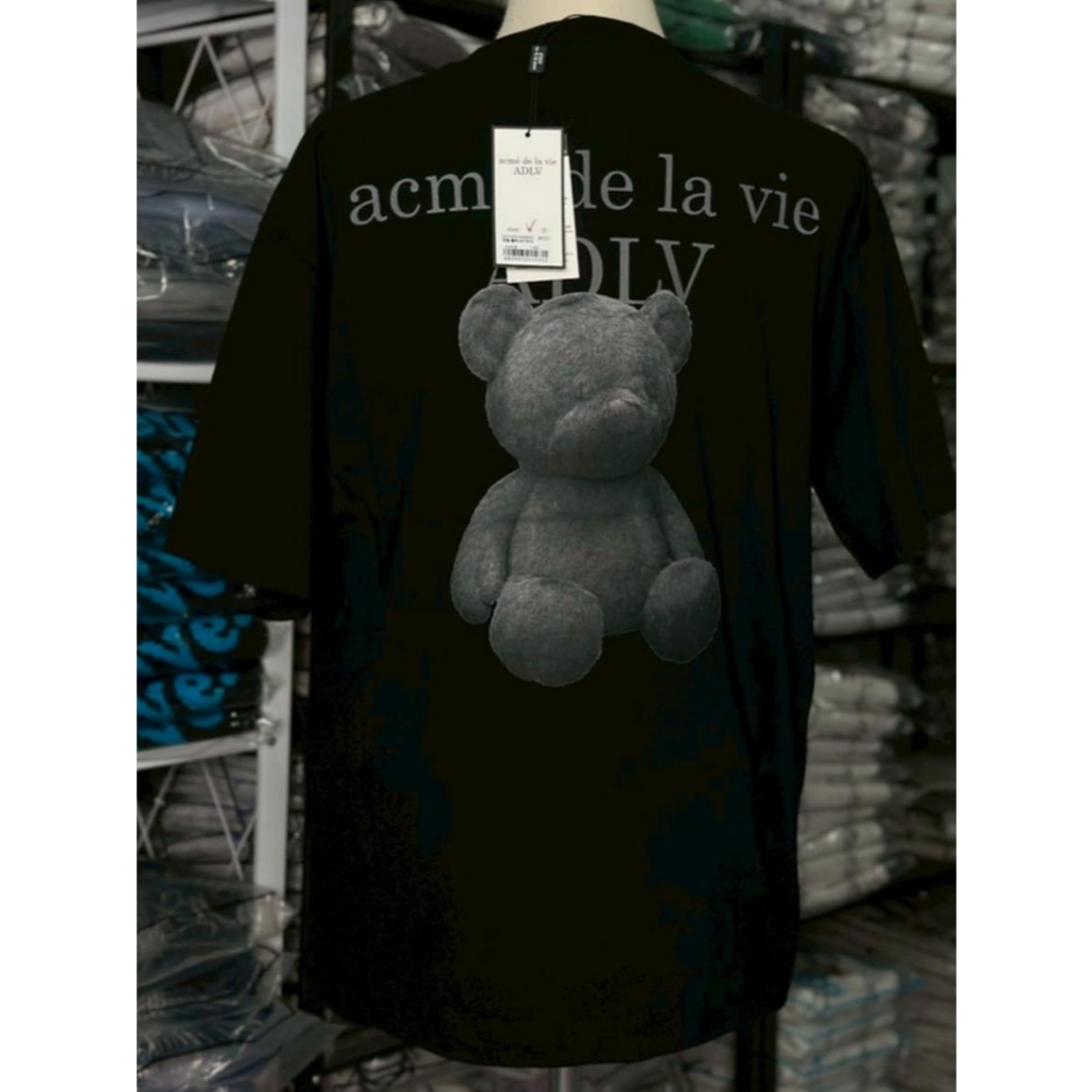 Acme de la vie ADLV Fuzzy Bear Short Sleeve T-Shirt (Pink, Black, Yellow)