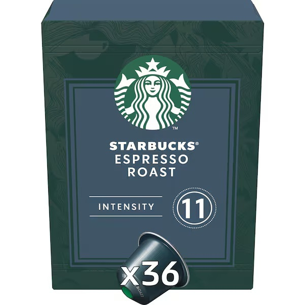 กาแฟสตาร์บัคส์ โดยเนสเพรสโซ เอสเพรสโซ โรสท์  36 แคปซูล/Starbucks by Nespresso Espresso Roast Coffee Pods 36 pack