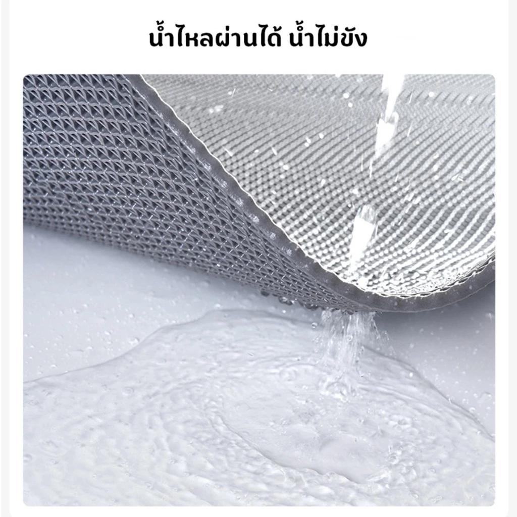 YJM แผ่นกันลื่น 60-90x120cm หนา6mm แผ่นยางกันลื่น ในห้องน้ํา ห้องครัว พื้นกระเบื้อง  PVC Mat thumbnail 8