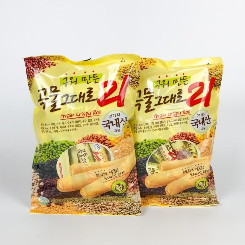 GRAIN CRISPY ROLL 180g 1 ลัง 16 ห่อ ขนมธัญพืช รสออริจินัล รูปที่ 4