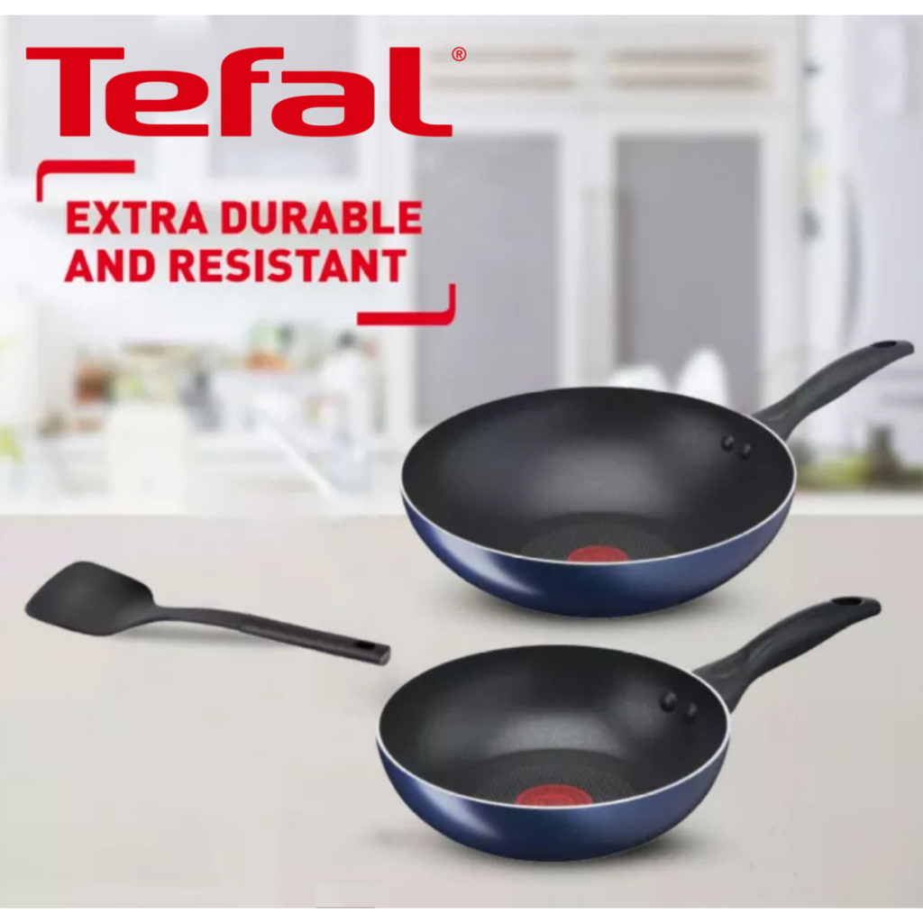 TEFAL ชุดกระทะ Clear Cook 3 ชิ้น: FP26 + WP28 + Spatula รุ่น  B266S393