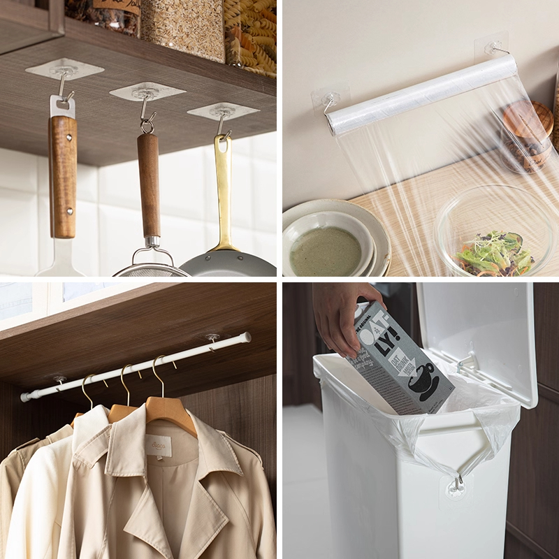 🔥แจกของรางวัล🔥ตะขอ กาวติดแน่น สติกเกอร์ติดผนัง ตะขอใสไร้รอย ไม่ต้องเจาะ - รูปที่ 3