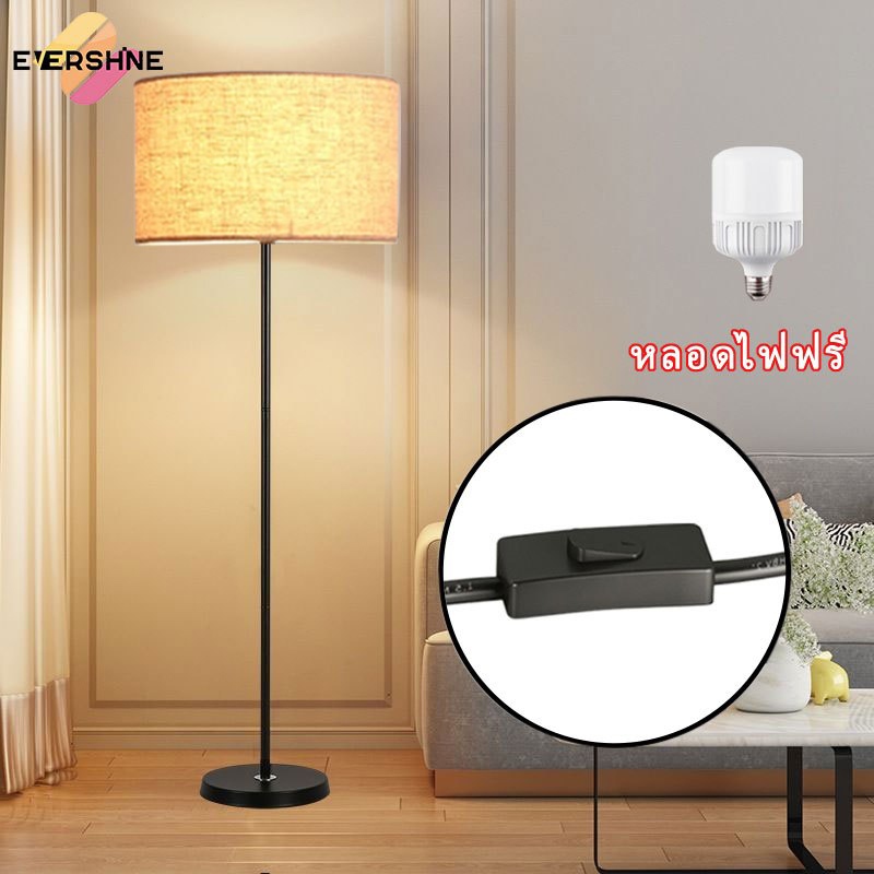 โคมไฟตั้งพื้น LED โคมไฟตั้งพื้นทรงแนวตั้งสไตล์โมเดิร์นมินิมอล โคมไฟตั้งโต๊ะฐานเหล็กสำหรับห้องนั่งเล่น ห้องนอน