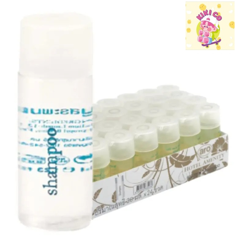 aro shampoo Hotel Amenity lemongrass เอโร่ แชมพู กลิ่นตะไคร้หอม 35 มล.x 24 ชิ้น