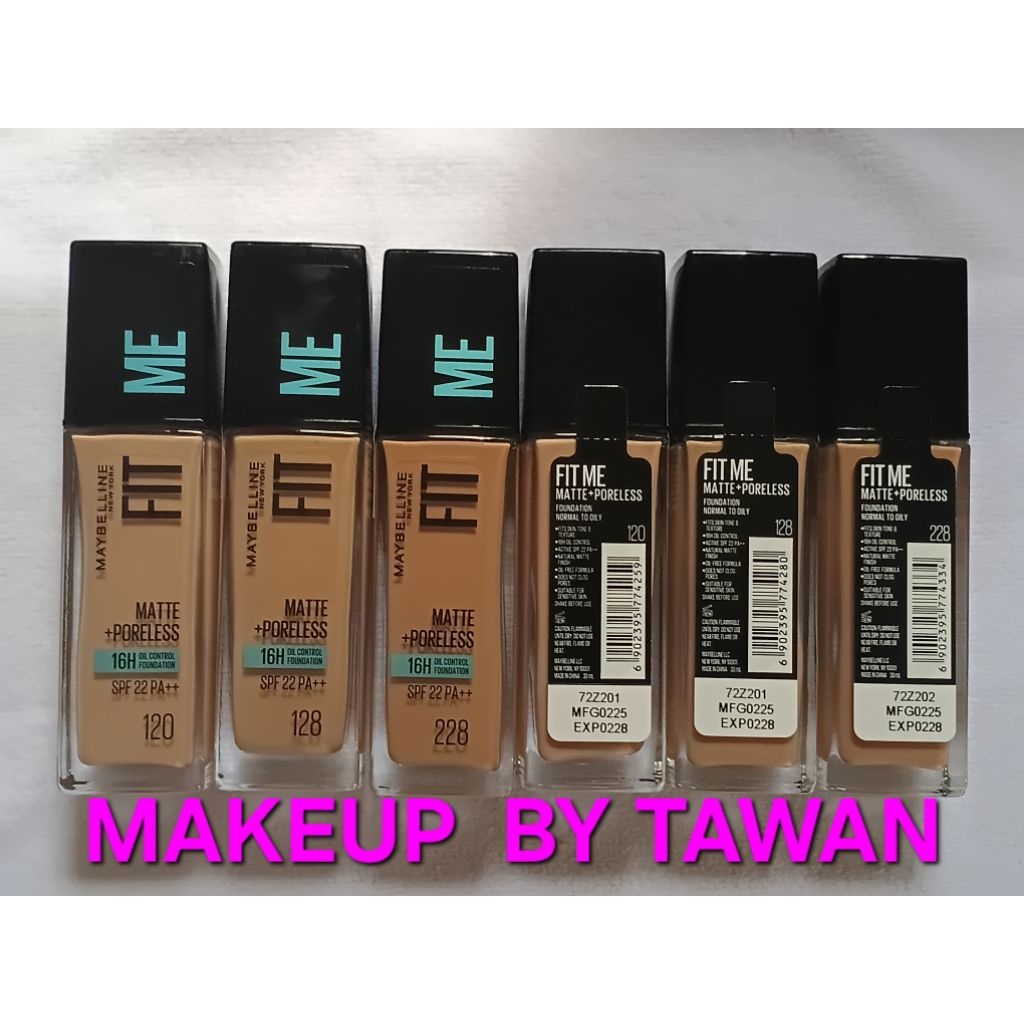 รองพื้น Fit me เนื้อแมทบางเบา คุมมันนาน  ปกปิดรูขุมขน เกลี่ยง่ายเรีบเนียน  SPF22   ของแท้ 100%