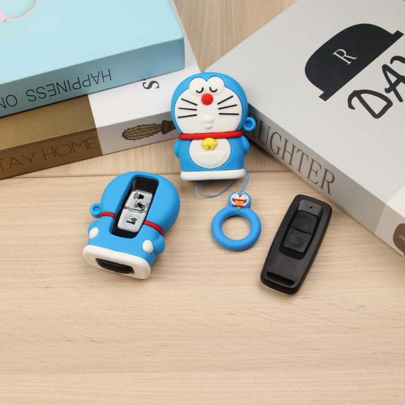 Doraemon เคสกุญแจรีโมทรถจักรยานยนต์ สําหรับ  honda PCX Click ADV Lead Scoopy Forza Giorno sh125 key case เคสรีโมท ราคา ถูกที่สุด ดีลบีเคเค