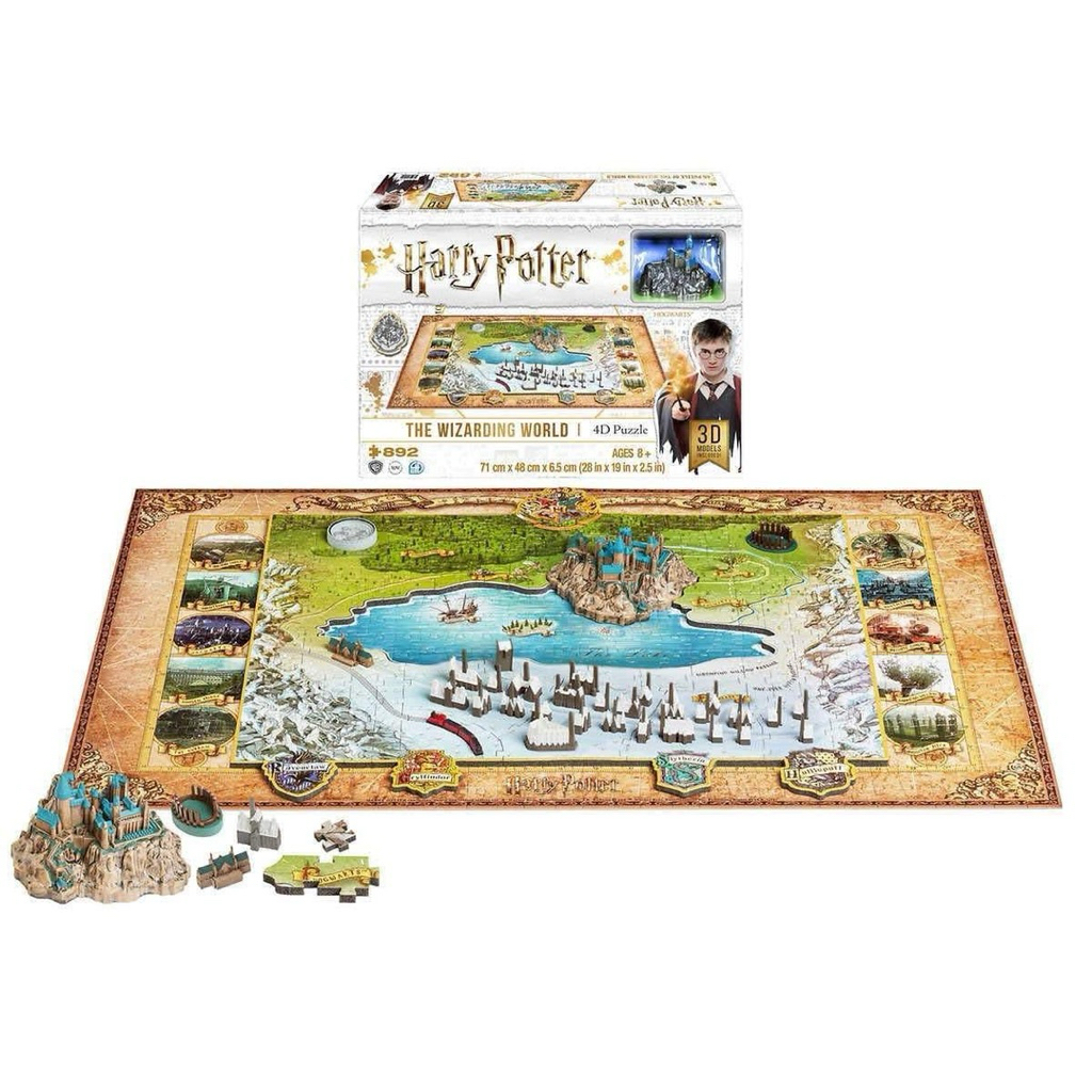 พร้อมส่ง-จิ๊กซอว์ 4D Cityscape Harry Potter Wizarding World Hogwarts & Hogsmeade jigsaw puzzle 892 ช