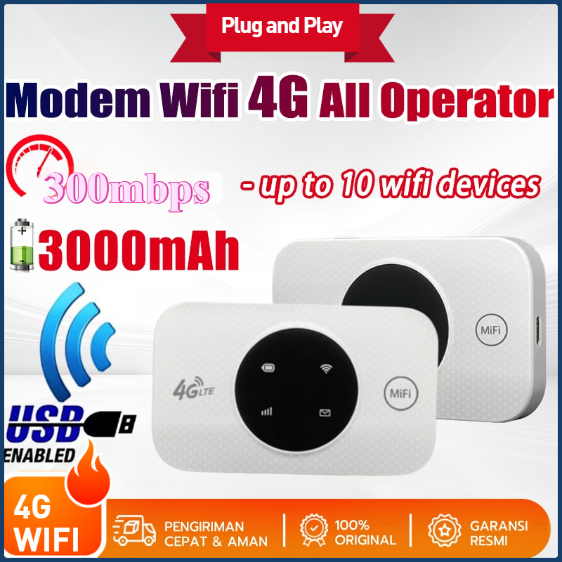 ไวไฟพกพา4G/5G LTE USB Modem ไวไฟพกพาใส่ซิมWiFi ตัวปล่อยสัญญาณไวไฟฮอตสปอต รองรับทุกซิม 2100mAh Hotspo
