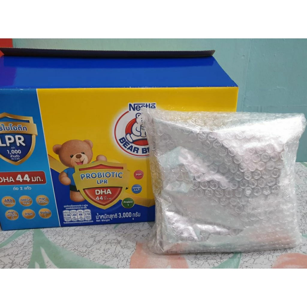 นมผงตราหมี สูตร3 รสจืด ซองแบ่งขนาด500กรัม (ยกกล่องกด6ซอง) หมดอายุ1/27