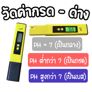 เครื่องวัด PH เครื่องวัดค่าน้ำ เครื่องวัดความเป็นกรด-ด่าง PH Meter พร้อมใช้งาน จอสี (**มีคลิปสอน**)