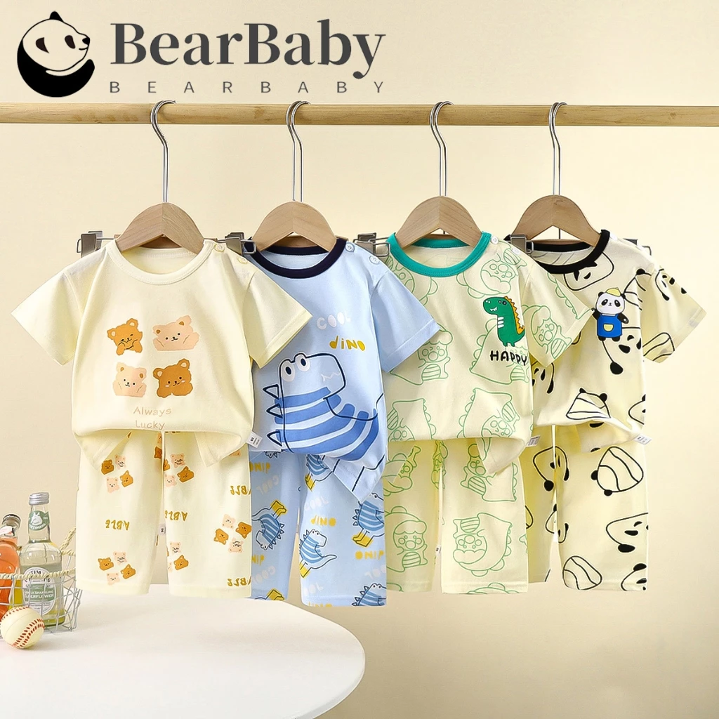 ชุดนอนเด็ก ชุดเซ็ทเด็ก1-3ขวบ ชุดใส่ในบ้าน ผ้าฝ้าย ลายน่ารัก ผ้าเบาสบาย