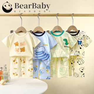 ชุดนอนเด็ก ชุดเซ็ทเด็ก1-3ขวบ ชุดใส่ในบ้าน ผ้าฝ้าย ลายน่ารัก ผ้าเบาสบาย