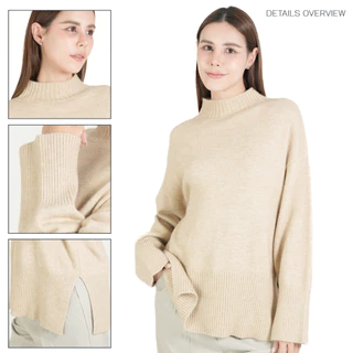 Overchills เสื้อไหมพรมแขนยาว ผู้หญิง OVERSIZE ไซส์ใหญ่ เนื้อผ้าหนา กันหนาวได้ 0-10 องศา