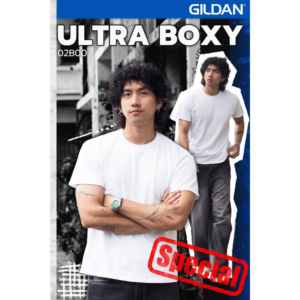 GILDAN® อุลตร้า บ็อกซี่ เสื้อยืดแขนสั้น ทรงครอป