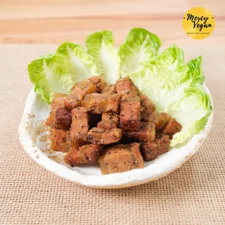 หมูสามชั้นพริกไทยดำ (มังสวิรัติ) ขนาด 480 กรัม Plentery Food x Mercy Vegan อาหารมังสวิรัติ