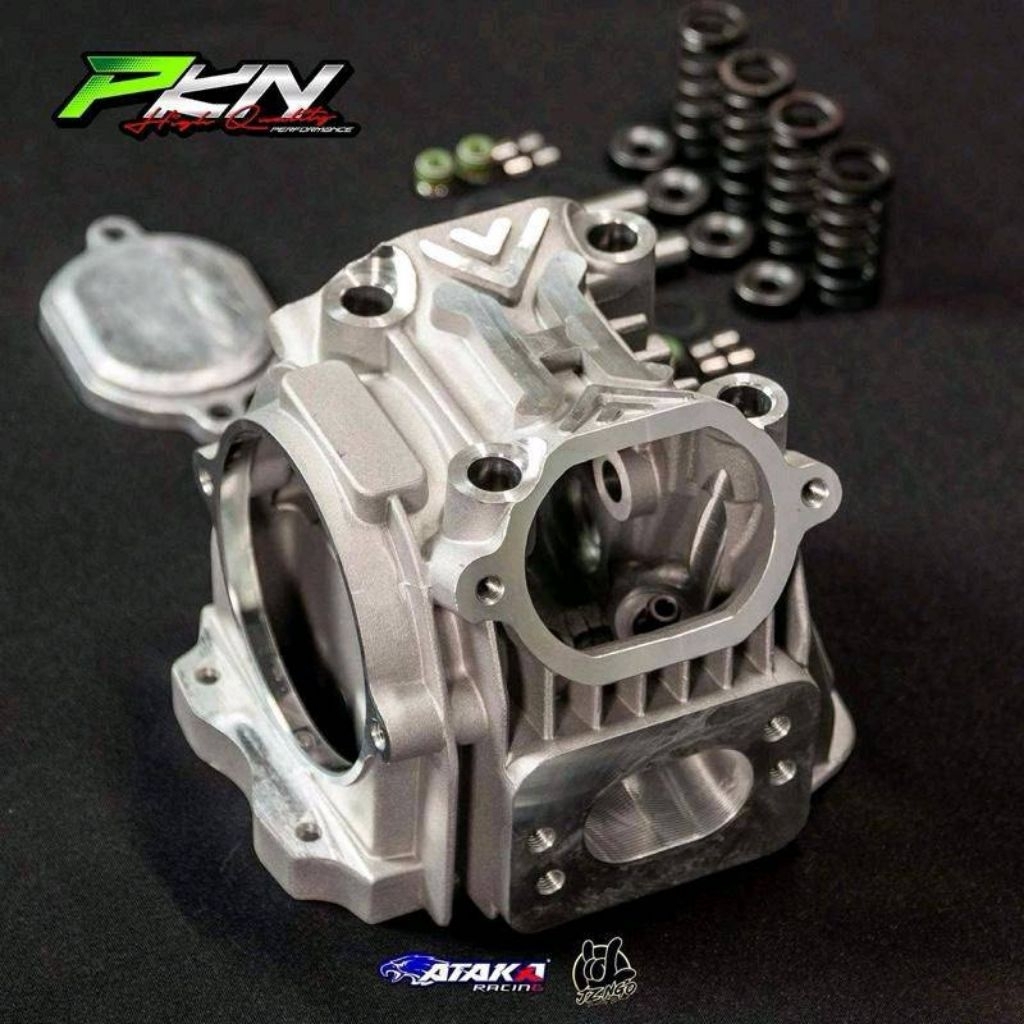 ATAKA ฝาสูบ4วาล์ว ATAKA เวอร์ชั่นหัวH  พร้อมกระเดื่องมิเนียมและเหล็ก ร้านPKN shop ส่งของเร็ว