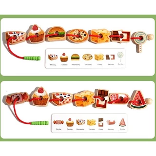 ของเล่นร้อยเชือก 🐛 เจ้าหนอนพาเพลิน Greedy Caterpillar ของเล่นเสริมพัฒนาการ 3 ปี Montessori Lookmaebaby