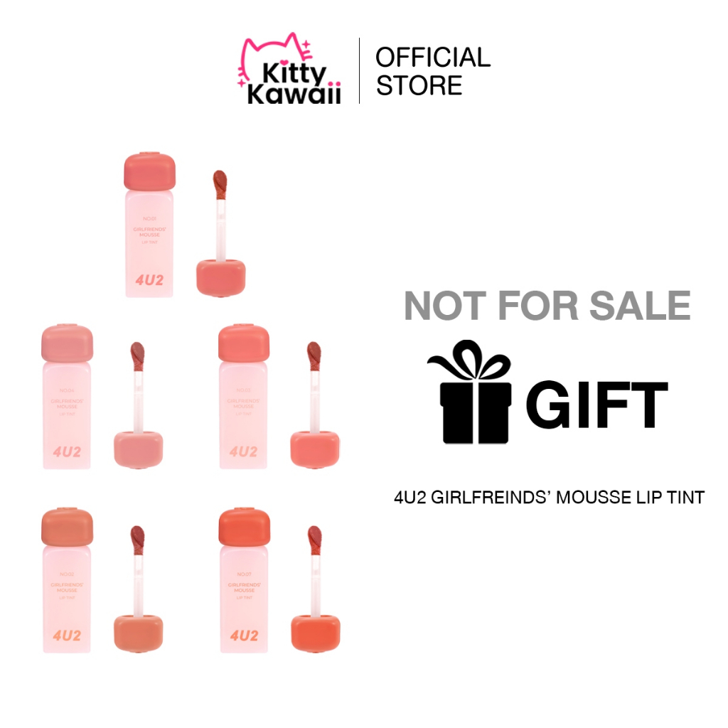 [Free Gift] Kitty Kawaii X 4U2 GIRLFRIENDS' MOUSSE LIP TINT