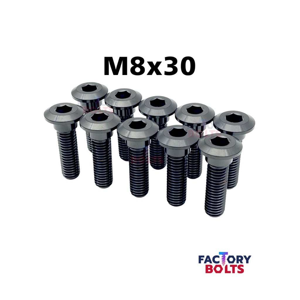 Factory-Bolts น็อตจาน M8x30 limited Edition Black color 🖤