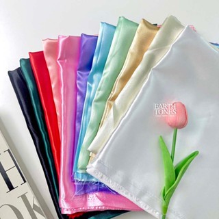 ผ้าซาติน ผ้าพร็อพถ่ายรูป ผ้าปูโต๊ะ เนื้อลื่นเงาสวย ผ้าเมตร (…