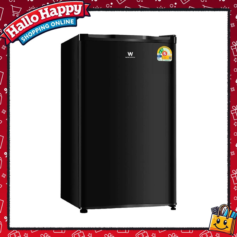 Worldtech ตู้เย็น 3.3 คิว ความจุ 92 ลิตร ตู้เย็นขนาดเล็ก ประหยัดไฟเบอร์5 รับประกัน 3ปี รุ่น WT-RF101