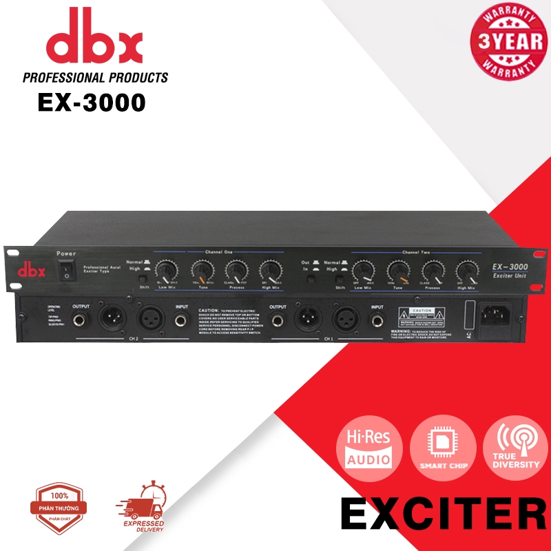 DBX EX3000 Exciter, Mid-Treble Booster, MAXIMIZER Digital Audio Tuning, Sound Audio Exciter โปรเซสเซ